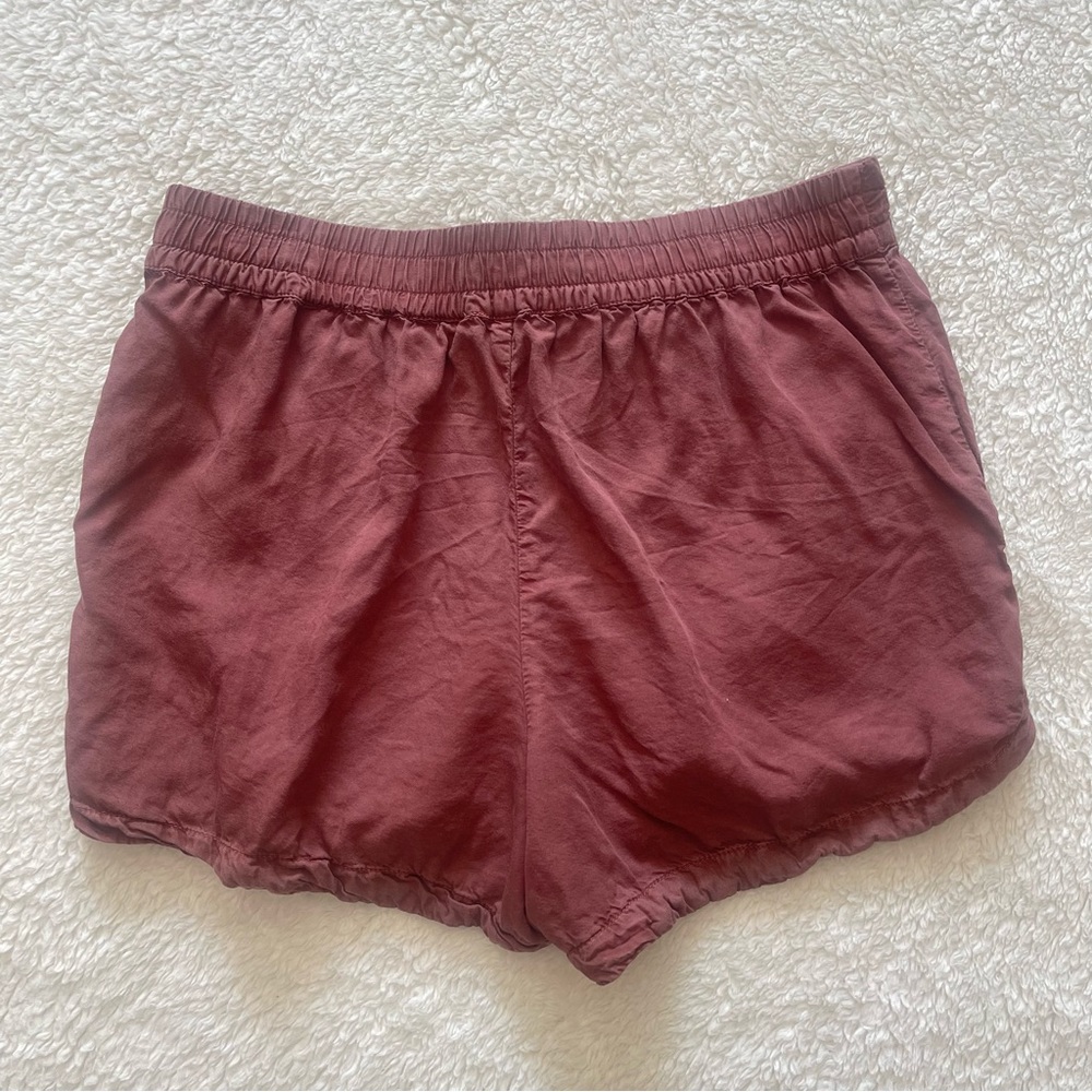 Rust Red Drawstring Pull On Shorts - image 2